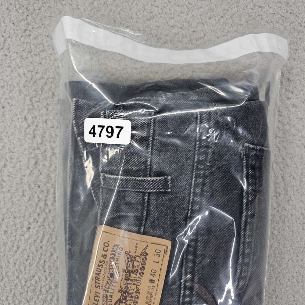 Levis 505 Jeans Mens 40x30 Black Charcoal Regular Fit Straight Leg USA 90s Y2K - Picture 12 of 12